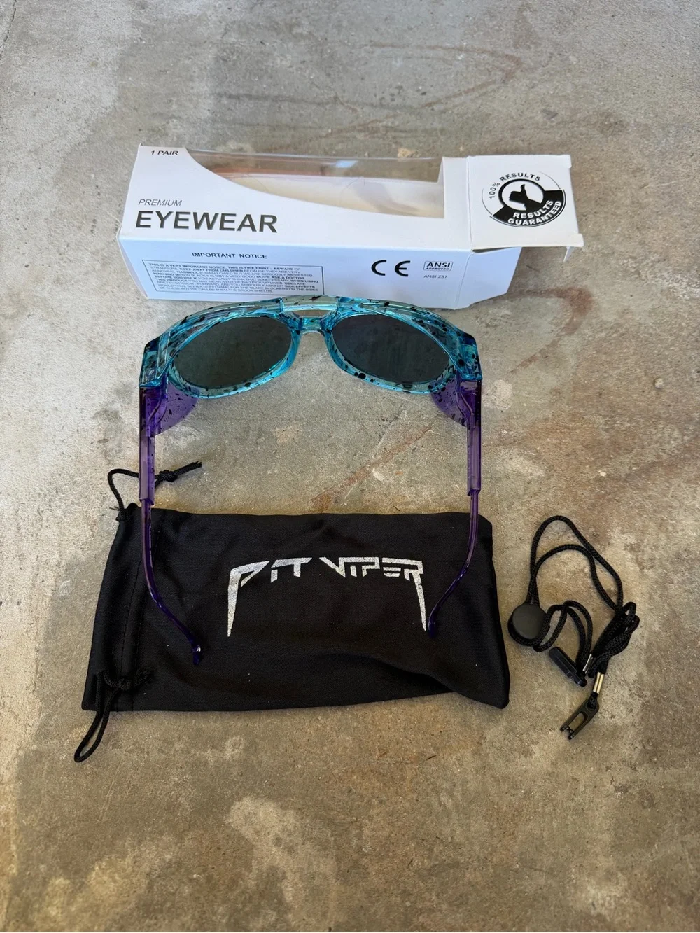 Pit Viper Exciters Sunglasses The Galapagos Sunset Polarized Lens 149mm